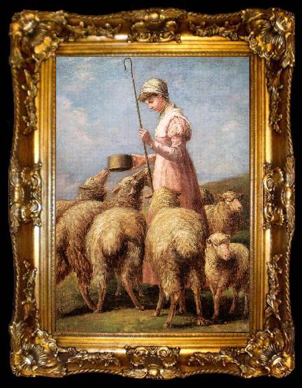 framed  Anna Chamberlain Freeland Shepherdess, ta009-2